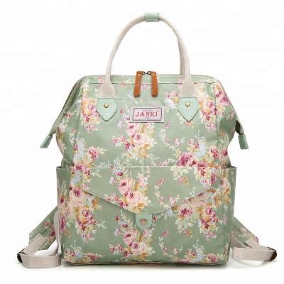 China New Style Stain Waterproof Private Label Customized Floral All Over Digital Printed Women School Ladies Backpack Girls College Teenage Bags for sale