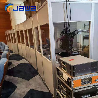 China Translation Assemble Cheap In-site Interpreter Room , Temporary Mobile Translation Booth Meeting Room For 2 Or More People for sale