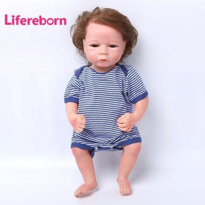 China Cartoon Toy Lifereborn 100% Handmade Soft Cloth Body Reborn Art Doll Lifelike Baby Doll Painting Silicones for sale