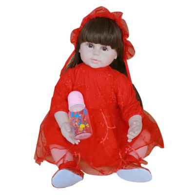 China Clothing 58CM Hand-rooted Changeable Hair Reborn Finished Doll Also Painted In The Picture Baby With Lifelike Hand-painted Art Large Reborn Doll for sale