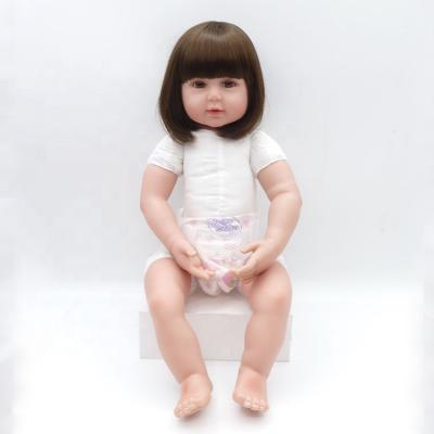 China Reborn Lifereborn Dressing Doll Kits Curly Hair Girl Baby Dolls Lifelike Vinyl Reborn Changeable Silicone Vinyl for sale