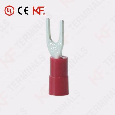 China Copper KF Checked Fork Crimp Terminal Supplier SNY 1.25-3 U Type Nylon Insulated Connector for sale