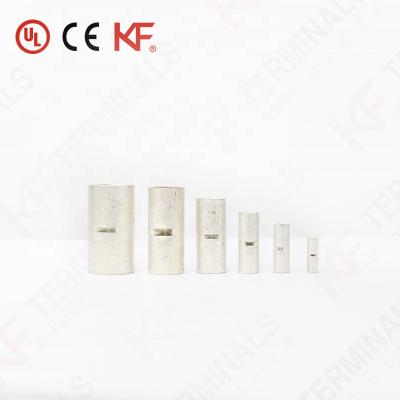 China Low Voltage 99.97% Copper Uninsulated Butt Splice Wire Connector Terminals for sale