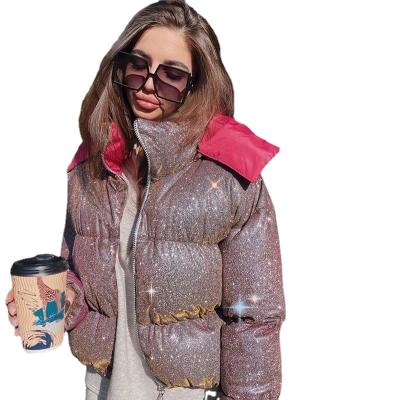 China Women Stripper Waterproof Bubble Coats Hoodie Plus Size Women Down Coats Reflective Jacket for sale