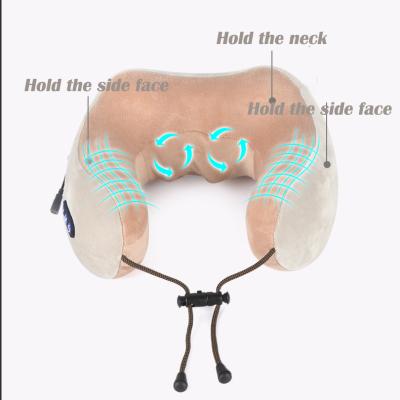 China Border Neck Multifunctional Vehicle Mounted Cervical Massager Infrared Warm Compress Neck Travel Pillow for sale