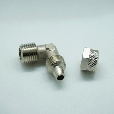 China Quick Air Brass Elbow Fittings For Plastic Tubes for sale