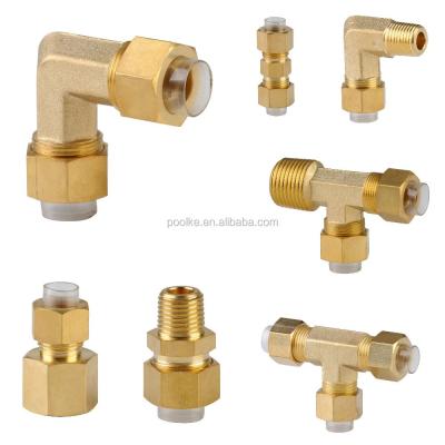 China Copper C Series Brass Pipe Compression Fittings for sale