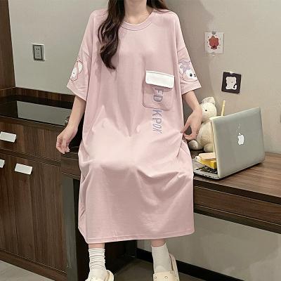 China New Arrival Plus Size Nightgown QUICK DRY Breathable Pajamas Long Sleep Clothes Women Nightgowns for sale