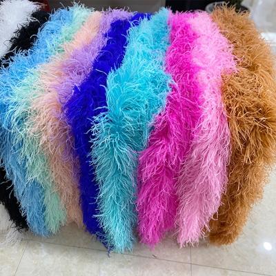 China Wholesale price factory handmade fashion 1-30ply more than 250colors dyed ostrich feather boas feather ostrich boa wedding decoration for sale