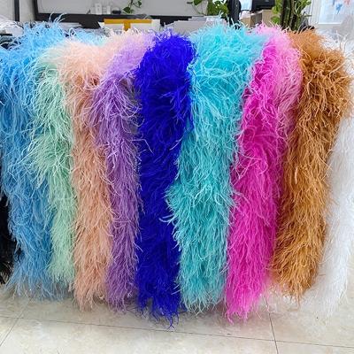 China More than 250 handmade colors for choose Decorative Ostrich Feather Trim Fabric Feather Boa 1-30ply Ostrich Feather Boa for sale