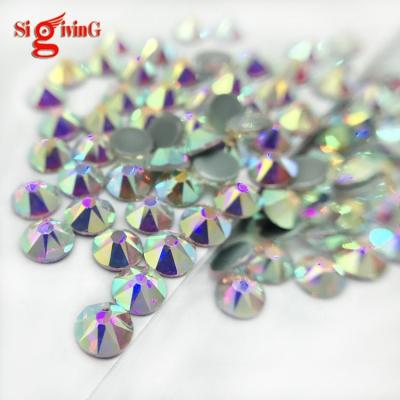 China Same cut hot rhinestone 16 facets 5mm rhinestones 5mm fix crystal glass ss20 hot rhinestone ab for sale