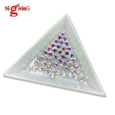 China 8+8 Facets 16 Cut 2088 k9 Flatback Glue On Crystal Rhinestone AB Dance Jewelry SS30 for sale