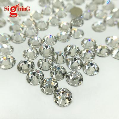 China 8+8 premium quality 8 cut facets 16 small 8 big rhinestone crystal glass stones flat back rhinestones ss16 by wholesale for sale