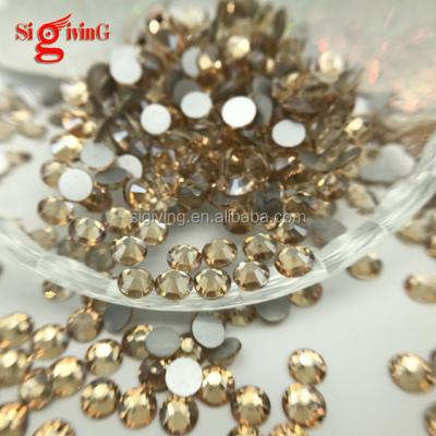 China The same new color ombre flat back not hot fix rhinestone crystal glass stones luxury cut crystal glass stones luxury clothing on display for sale