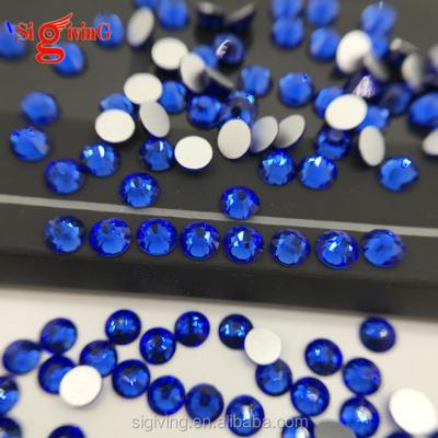 China Same cut glass stones aluminum backed rhinestones shinning flat back stones for clothes design china factory for sale