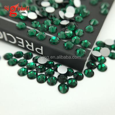 China Same Cut Best Quality 5A SS20 Emerald Rhinestones Leotard Dress Crystals Not Hot Fix Stones In Sigiving for sale