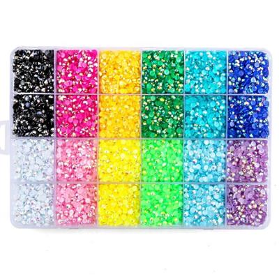 China Hot Sale Flat Back Rhinestones Nail Art Kit Glass Flatback Gem Diamond Nail Crystal For DIY Nail Craft for sale