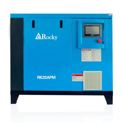 China Lubricated 7 Bar 8 Bar 10 Bar Heavy Duty Industrial 15 Kw 20 Hp Rotary Screw Air Compressor for sale