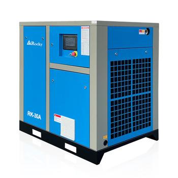 China 22kW 30HP Lubricated Direct Drive Electric Industrial Rotary Screw Air Compressor for sale