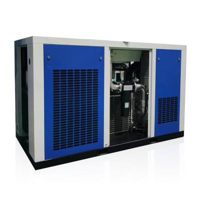 China 75kW 100hp Lubricated Dry Oil Free Air Screw Compressor For Medical / Food Filling for sale