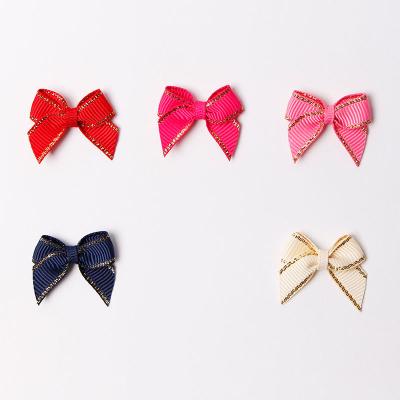 China Hair Accessories Ribbon Cloth Bows Clips Print Mini Bows Headwear Kids Hair Accessories For Children Girls for sale