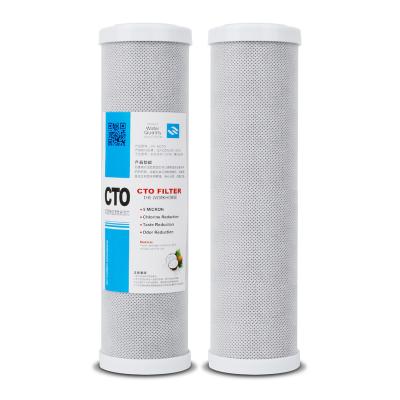 China Hotel MSQ 10 Inch CTO Activated Carbon Filter Element For Household Water Treatment for sale