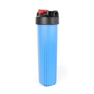 China Household MSQ 20''20 Inch Plastic Big Blue Brass Thread 1'' 3/4'' Jumbo Water Filter Housing For Water Filtration System for sale