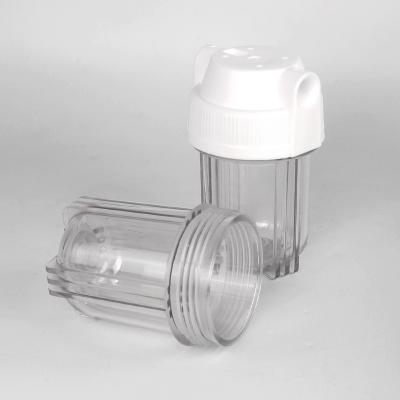 China Household MSQ 5 Inch Household Plastic Food Grade Transparent Water Filter Housing For Water Pre Filter for sale