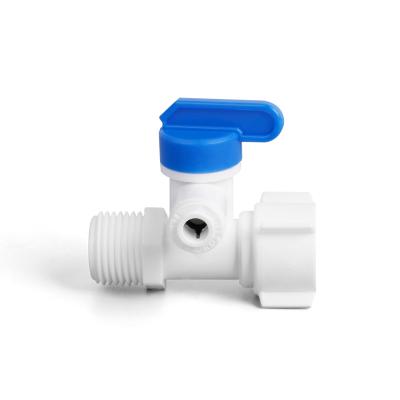 China Hotel MSQ 2' Plastic Quick Fitting Push Connector Ro Filter Part Pipe Tube Three Way Water Feed Adapter Ball Valve for sale