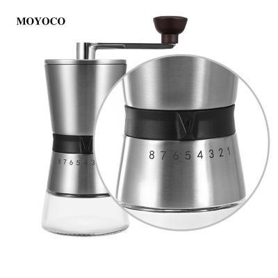 China 2021 Moyoco Best Selling Car Coffee Grinder Manual Stainless Steel Grinder for sale