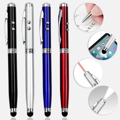 China 4 in1 LED Laser Indicator Torch Touch Screen Stylus Pen Eco-friendly Compatible Tip Infrared Light Electronic Pen for sale