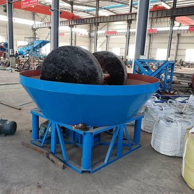 China Stone Powder Grinding Factory Direct Sale Gold Ore Grinder Integrited Wet Pan Grinding Mill Machine for sale