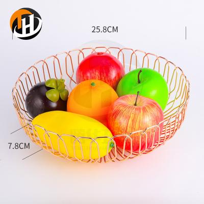 China High quality soft metal decoration hardware bowl shape fruit and vegetable rack home accessories for sale