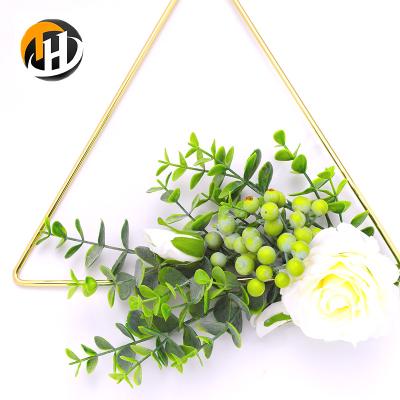 China Wholesale Light Braid New Design All Season Spring Artificial Silk Flower Triangle Yarn Garland View For Wedding Decor/Christmas for sale