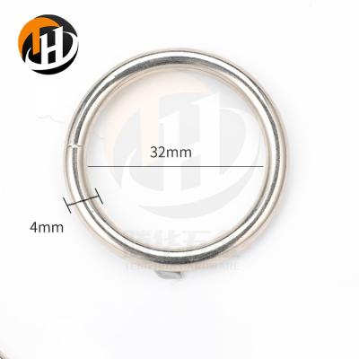 China good surface nickel free treated welded stainless steel circle buckle metal o-ring for tents for sale