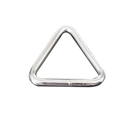 China wholesale Nickel Free/Waterproof Customized Silver Hardware Accessories Contacting Welded Metal Equilateral Triangle Delta Ring For Pet Leash for sale