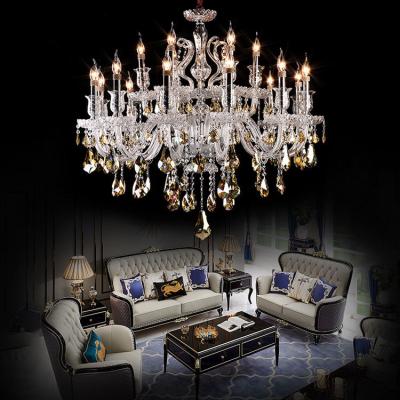 China Modern Crystal Chandelier Gold Luxury Living Room Maria Theresa Chandelier Lighting Club Lobby Banquet LED Indoor Pendant Lamp for sale