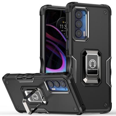 China Size Quality TPU Shockproof PC 2 IN 1 Magnetic Armor Kickstand Cell Phone Case Back Cover Car Mount For Motorola Edge 2022 for sale