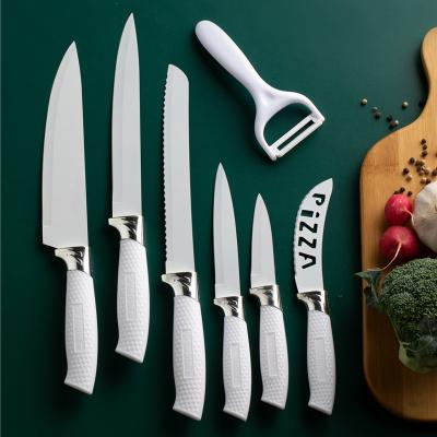 China Disposable Kitchen 7 Pcs Stainless Steel Knife Set Non Stick Kitchen Knife Set for sale