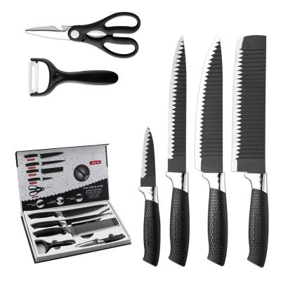 China Durable Stainless Steel 6pcs Stainless Steel Plastic Handle oKitchen Knife Set for sale