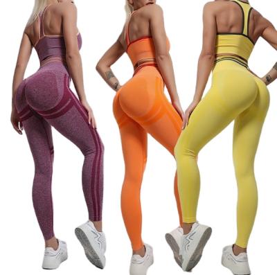 China Breathable Yoga Clothes Fitness Clothing Sets Yoga Women Yoga Set Compression Leggings And Bra Set Athletic Clothing for sale