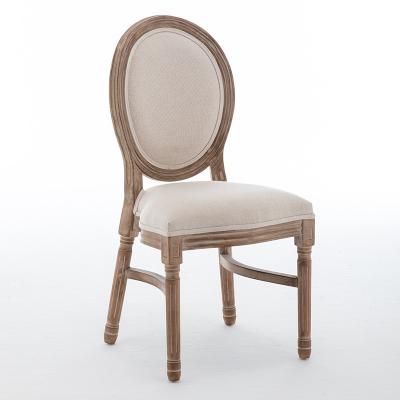 China Louis Style Foldable Wedding Restaurant Use Stackable Chair Solid Wood French Chair for sale