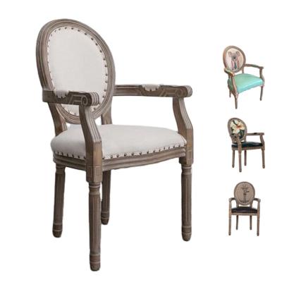 China (Other) China Manufacturer Antique OEM ODM Hotel Restaurant Adjustable French Louis Louis Dining Chair for sale