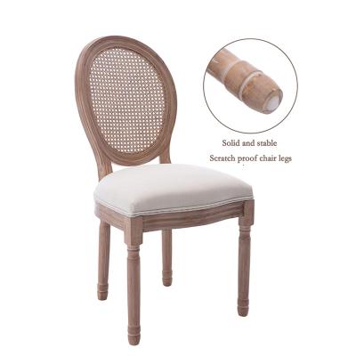 China (Other) Antique Design Adjustable Round Back Swivel Solid Wood Furniture Louis Wood Dining Chair Restaurant Chair for sale