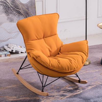 China Modern Factory Wooden Base Reclining Casual Relax Sofa Chair Living Room Luxury Simple Leisure Rocking Chair for sale