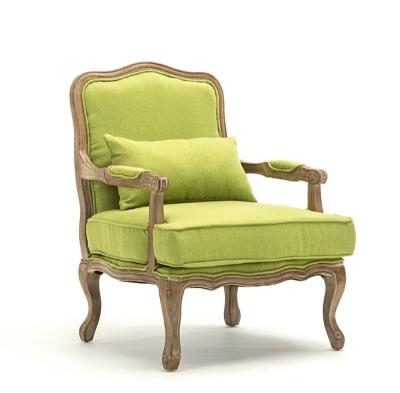 China (Others)Adjustable Custom Antique Upholstered Wood Carved Living Room Accent Chairs With Cushion Seat for sale