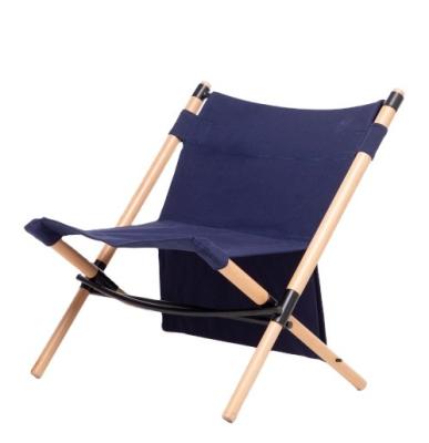 China Hot Selling Portable Folding Beech Armchair Easy Carry Solid Wood Outdoor Camping Chair for sale