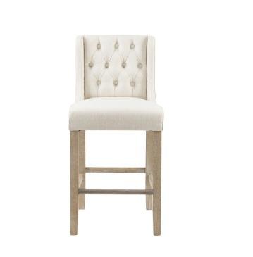 China 2021 Traditional Hot Sale French Louis Wood Frame High Density High Bar Foam Filled Chair With Stool for sale