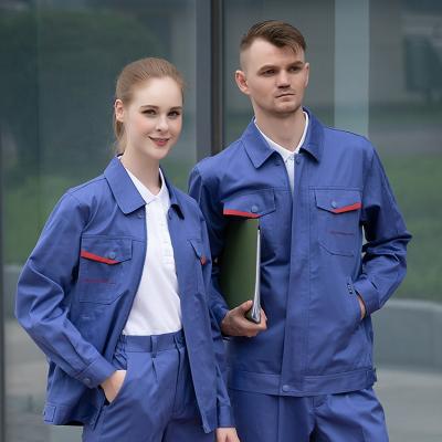 China Polyester anti-shrink sheer coveralls, working suit construction workers, factory uniform, custom logo insurance work clothes for sale