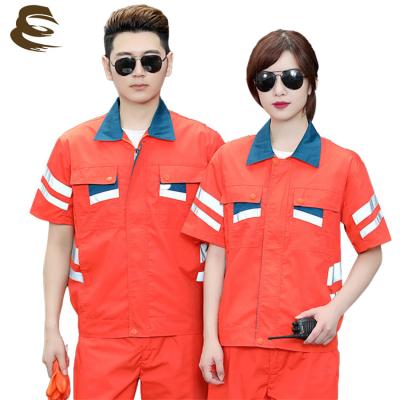 China Workshop Suit Men's Short Jacket Men's Wear-Resistant and Breathable Lightweight Work Wear Manufacturer Sleeve Uniform for sale